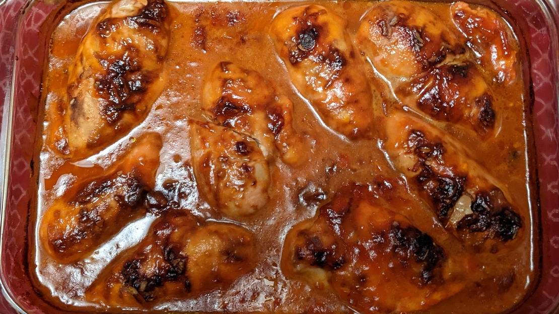 A picture of the Baked Sherry Chicken recipe.