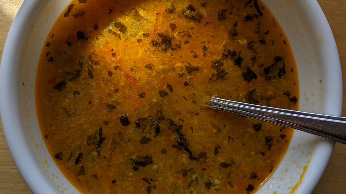 A picture of the Carrot Soup recipe.