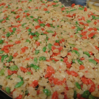 A picture of the Rice Krispie Squares recipe.