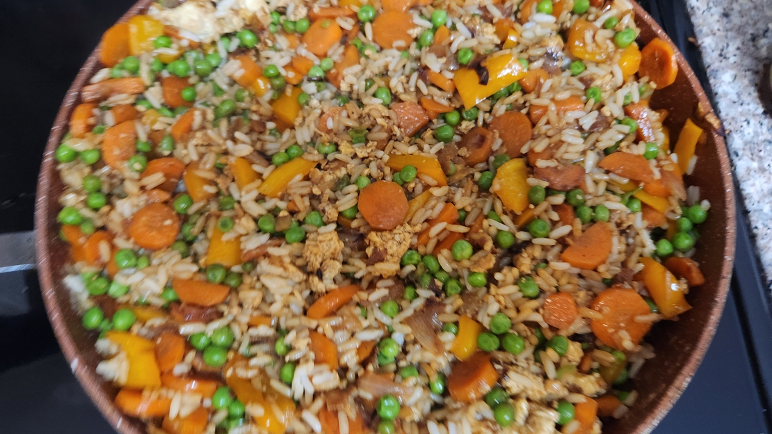 A picture of the Veggie Fried Rice recipe.